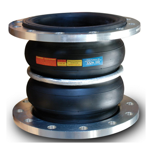 Double/twin sphere rubber joint